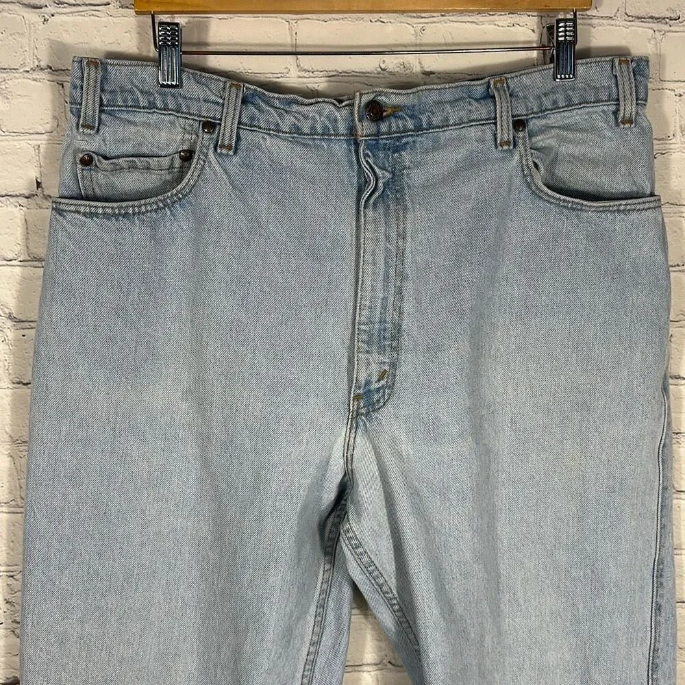 VTG‎ Levis Jeans Mens 40x32 Blue 540 Made In USA Brown Tab Western 90s Denim